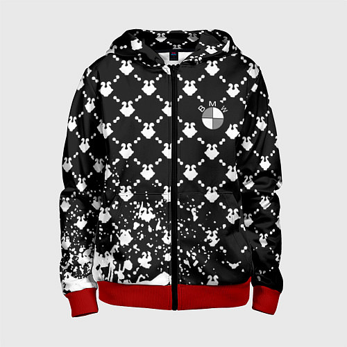 Детская толстовка на молнии BMW gussi steel / 3D-Красный – фото 1