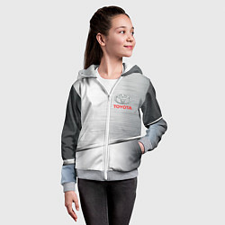 Толстовка на молнии детская Toyota metalic brend, цвет: 3D-меланж — фото 2