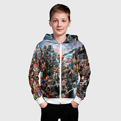 Толстовка на молнии детская Коллекция мастера игры, цвет: 3D-белый — фото 2