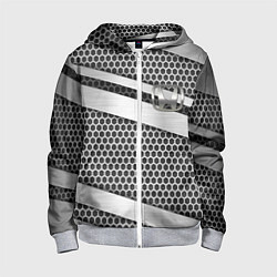 Толстовка на молнии детская Honda metal steel, цвет: 3D-меланж