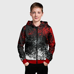 Толстовка на молнии детская Краски брызги, цвет: 3D-красный — фото 2