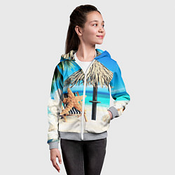 Толстовка на молнии детская Resort, цвет: 3D-меланж — фото 2