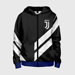 Толстовка на молнии детская Juventus line white, цвет: 3D-синий