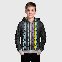 Толстовка на молнии детская Marshmello dj pattern line, цвет: 3D-меланж — фото 2