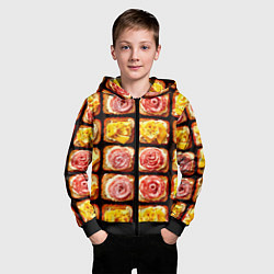 Толстовка на молнии детская Бутерброды, цвет: 3D-черный — фото 2