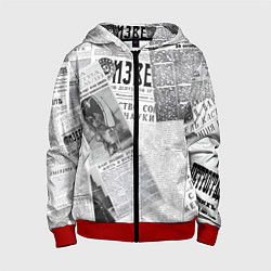 Толстовка на молнии детская Izvestiya, цвет: 3D-красный