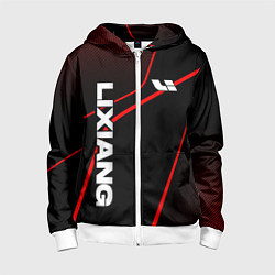 Толстовка на молнии детская Lixiang - red line, цвет: 3D-белый