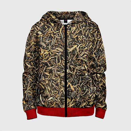 Детская толстовка на молнии Чай / 3D-Красный – фото 1