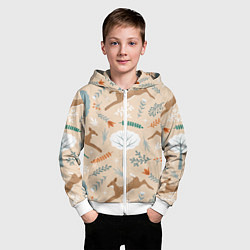 Толстовка на молнии детская Лесная сказка, цвет: 3D-белый — фото 2