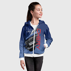 Толстовка на молнии детская Chery, цвет: 3D-белый — фото 2