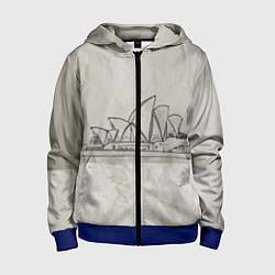 Толстовка на молнии детская Сидней, цвет: 3D-синий