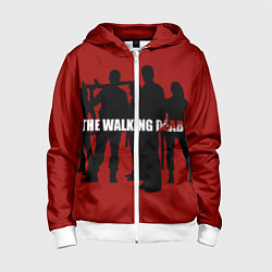 Толстовка на молнии детская Ходячие, цвет: 3D-белый