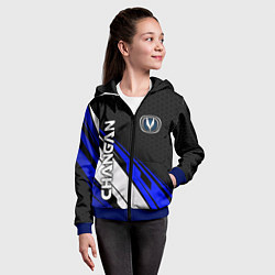 Толстовка на молнии детская Changan - синий спорт, цвет: 3D-синий — фото 2