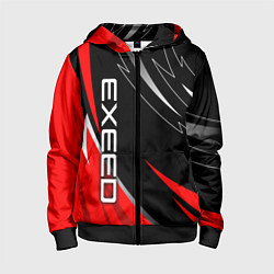 Толстовка на молнии детская Exeed - red uniform, цвет: 3D-черный