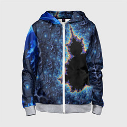 Толстовка на молнии детская Психоделика абстракця, цвет: 3D-меланж