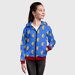 Толстовка на молнии детская Супер молнии, цвет: 3D-красный — фото 2