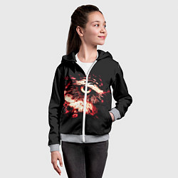 Толстовка на молнии детская Совух - светлый, цвет: 3D-меланж — фото 2