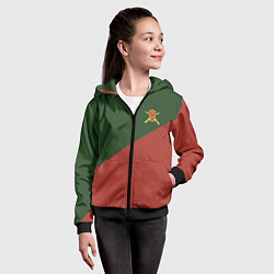 Толстовка на молнии детская Мотострелковые войска: герб со щитом, цвет: 3D-черный — фото 2