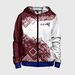 Толстовка на молнии детская Сноуборд горы зовут, цвет: 3D-синий