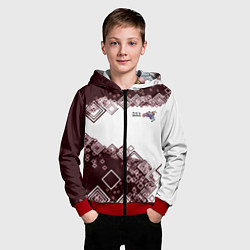 Толстовка на молнии детская Снуоборд, цвет: 3D-красный — фото 2