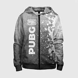 Толстовка на молнии детская PUBG - grey gradient по-вертикали, цвет: 3D-черный