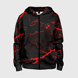 Толстовка на молнии детская BMW storm red color, цвет: 3D-черный