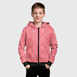 Толстовка на молнии детская Славянский узор - орнамент, цвет: 3D-черный — фото 2
