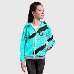 Толстовка на молнии детская BMW sport краски, цвет: 3D-меланж — фото 2