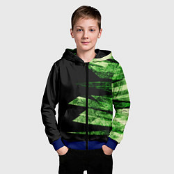 Толстовка на молнии детская Color green black, цвет: 3D-синий — фото 2