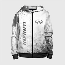 Толстовка на молнии детская Infiniti - white gradient вертикально, цвет: 3D-черный