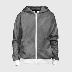 Толстовка на молнии детская Серая текстура каменная мрамор, цвет: 3D-белый