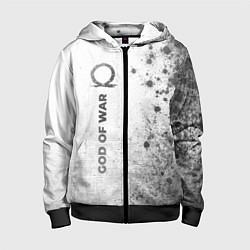 Толстовка на молнии детская God of War - white gradient по-вертикали, цвет: 3D-черный