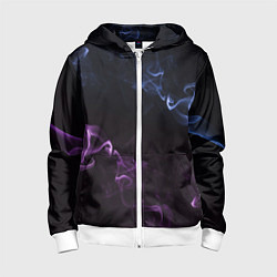 Толстовка на молнии детская Color black blue pink, цвет: 3D-белый