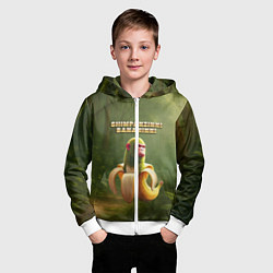 Толстовка на молнии детская Shimpanzinni Bananinni ии мем, цвет: 3D-белый — фото 2