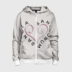 Толстовка на молнии детская Sancta sanctorum, цвет: 3D-белый