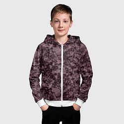 Толстовка на молнии детская Горький шоколад мраморный узор, цвет: 3D-белый — фото 2