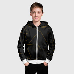 Толстовка на молнии детская Color yellow line, цвет: 3D-белый — фото 2