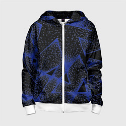 Толстовка на молнии детская Triangles with dots, цвет: 3D-белый