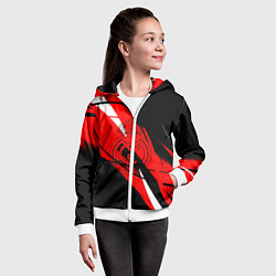 Толстовка на молнии детская Real Madrid текстура, цвет: 3D-белый — фото 2