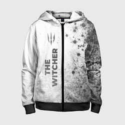 Толстовка на молнии детская The Witcher - white gradient по-вертикали, цвет: 3D-черный