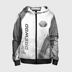 Толстовка на молнии детская Daewoo - white gradient вертикально, цвет: 3D-черный