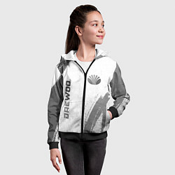 Толстовка на молнии детская Daewoo - white gradient вертикально, цвет: 3D-черный — фото 2
