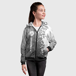 Толстовка на молнии детская Yamaha - grey gradient по-вертикали, цвет: 3D-черный — фото 2