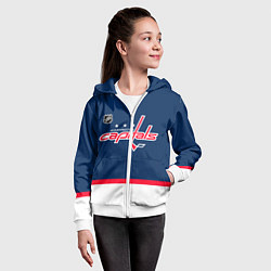 Толстовка на молнии детская Washington Capitals hockey team, цвет: 3D-белый — фото 2