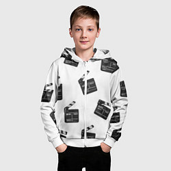 Толстовка на молнии детская Съёмочная хлопушка, цвет: 3D-белый — фото 2