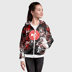 Толстовка на молнии детская Atlanta Hawks, цвет: 3D-белый — фото 2