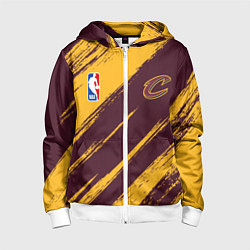 Толстовка на молнии детская Кливленд Кавальерс - команда НБА, цвет: 3D-белый
