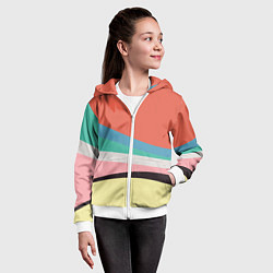 Толстовка на молнии детская Спектр июнь, цвет: 3D-белый — фото 2