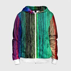 Толстовка на молнии детская Цветовая палитра, цвет: 3D-белый