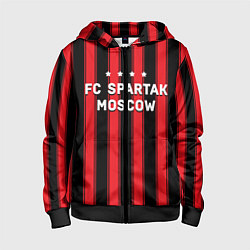 Толстовка на молнии детская FC Spartak Moscow 1922, цвет: 3D-черный